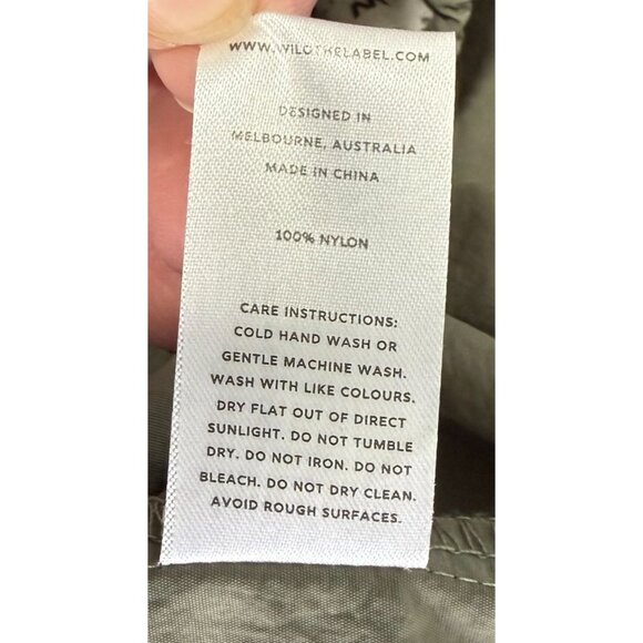 WILO The Label Grey Wide Leg Cargo Pants Large Anthropologie Parachute Nylon Pan - Picture 16 of 16